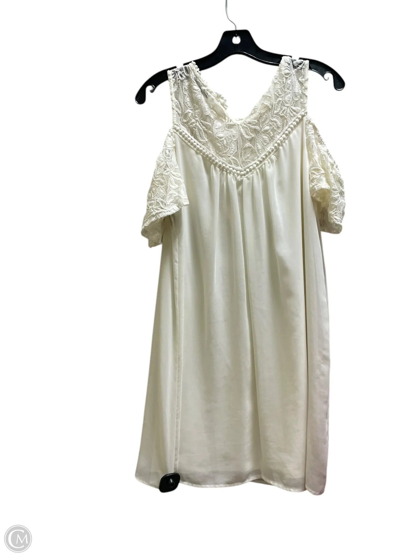 Dress Casual Short By As U Wish In Cream, Size: L