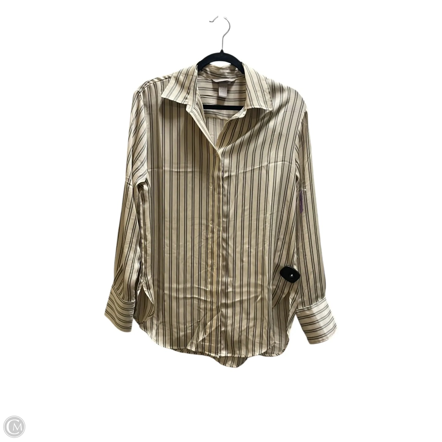 Top Long Sleeve By H&m In Striped Pattern, Size: Xs