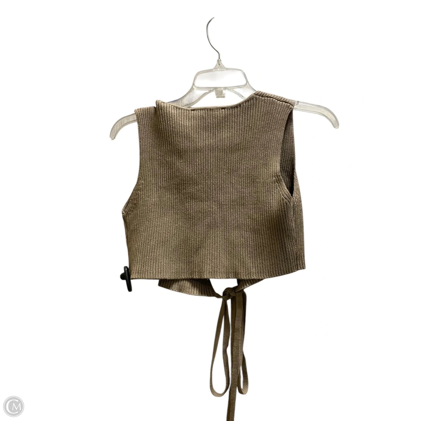 Top Sleeveless By Zara In Brown, Size: S