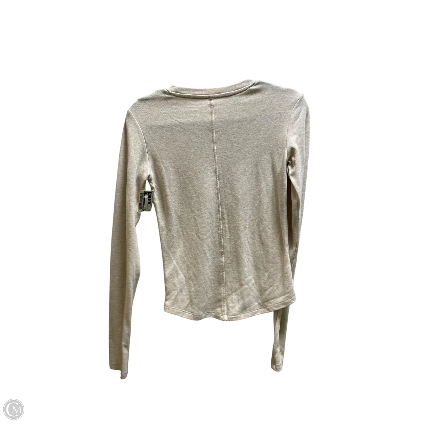 Top Long Sleeve By American Eagle In Cream, Size: M
