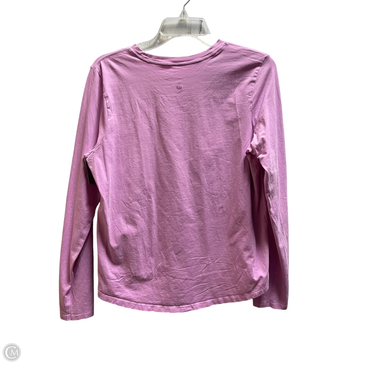 Athletic Top Long Sleeve Collar By Lululemon In Pink, Size: L