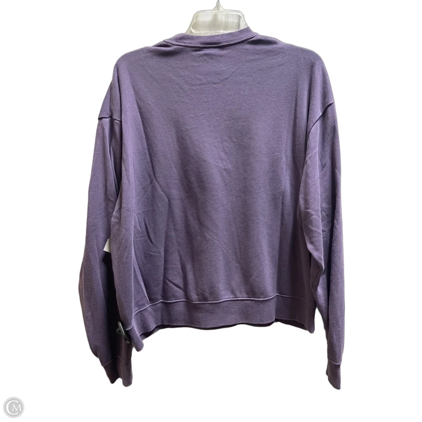Athletic Top Long Sleeve Collar By Nike Apparel In Purple, Size: L