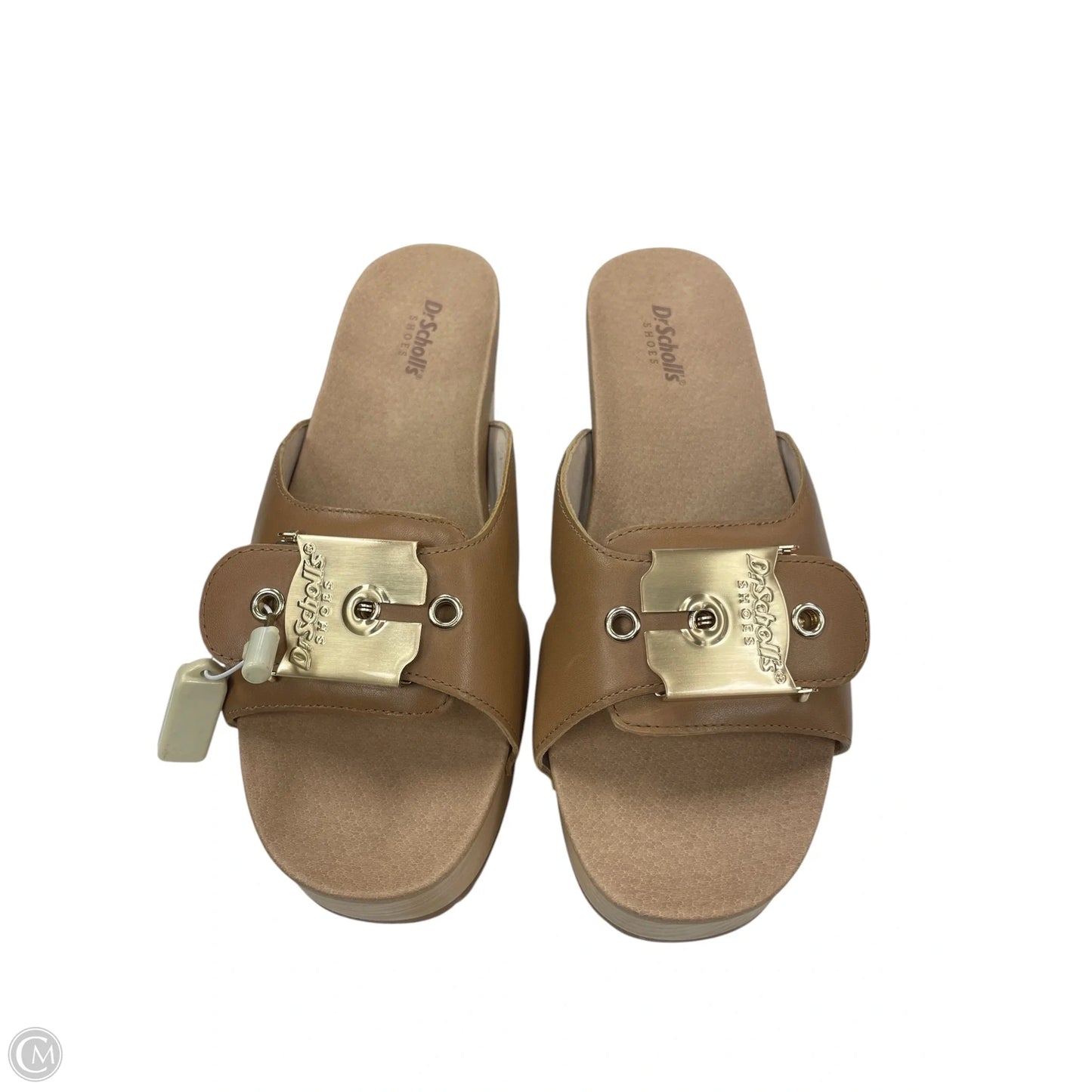 Sandals Heels Block By Dr Scholls In Tan, Size: 8
