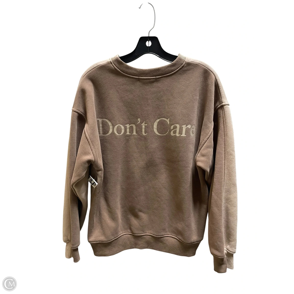 Sweatshirt Crewneck By Bailey Rose In Brown, Size: M