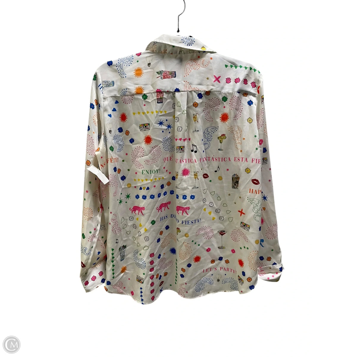 Top Long Sleeve By Vilagallo In Cream, Size: M
