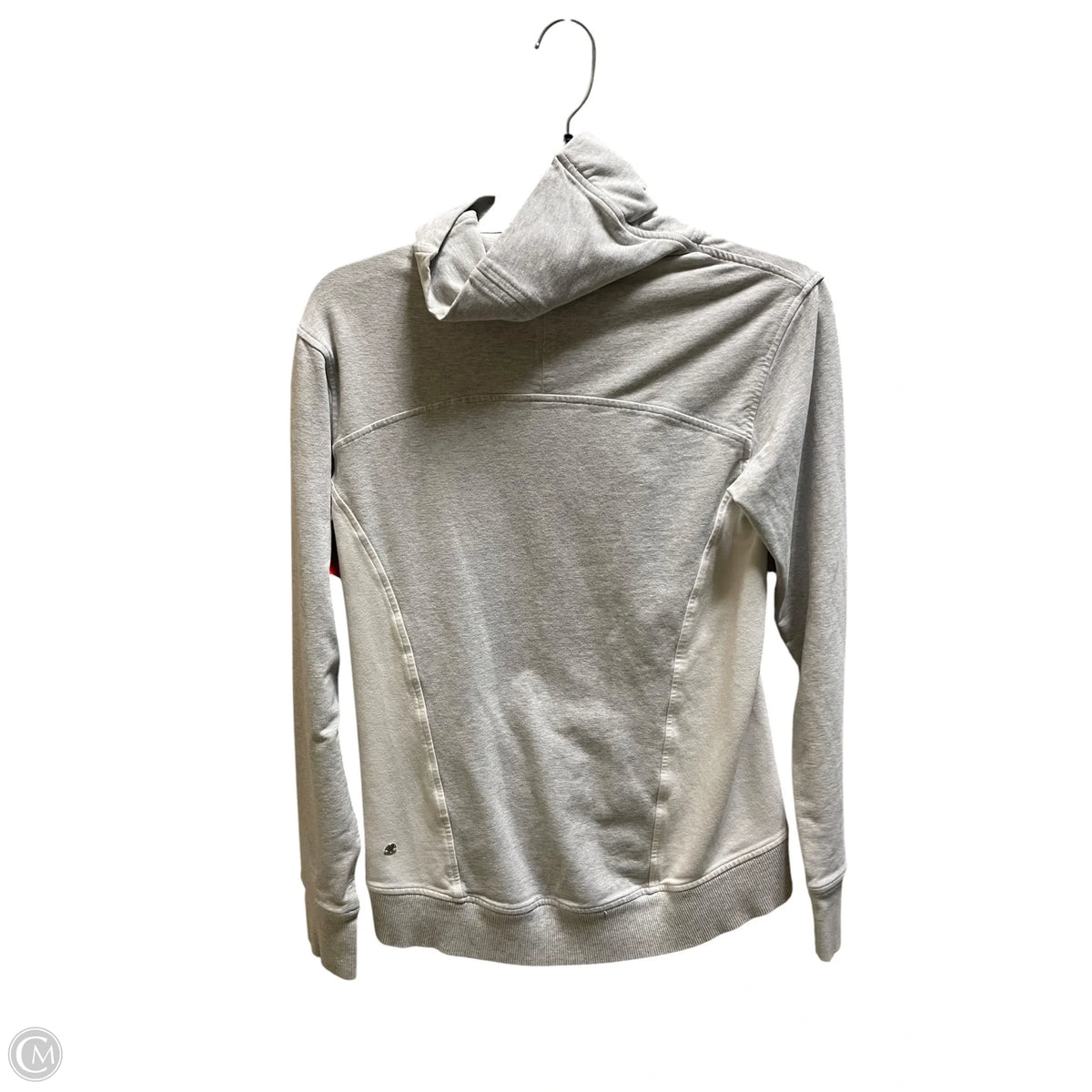 Athletic Top Long Sleeve Collar By Lululemon In Grey, Size: S