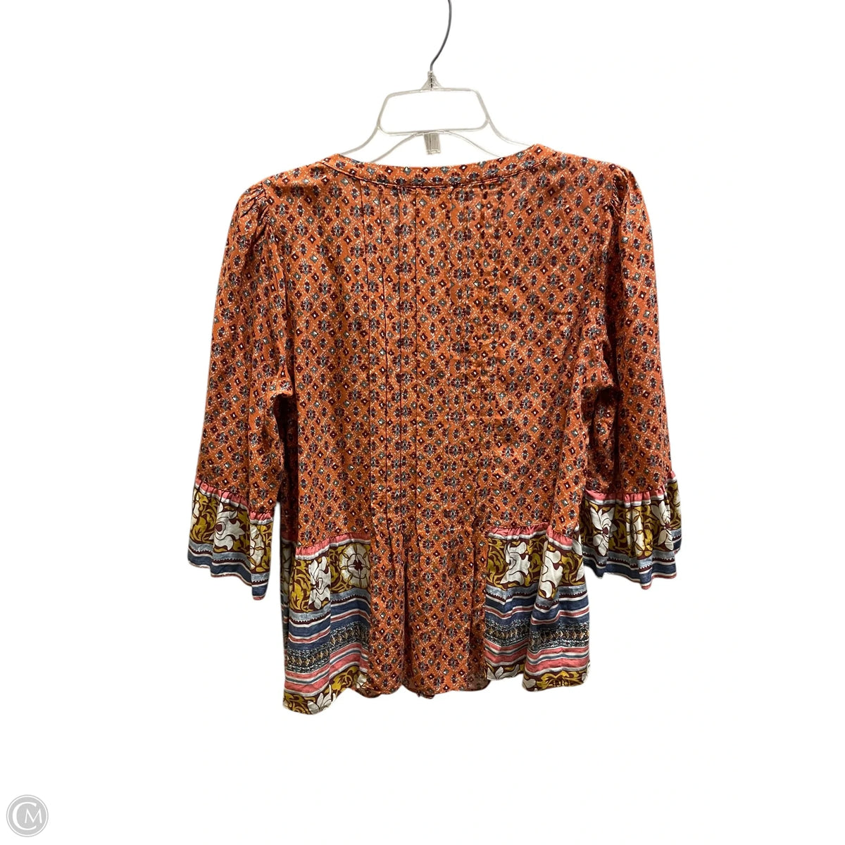 Top Long Sleeve By Maeve In Orange, Size: 4