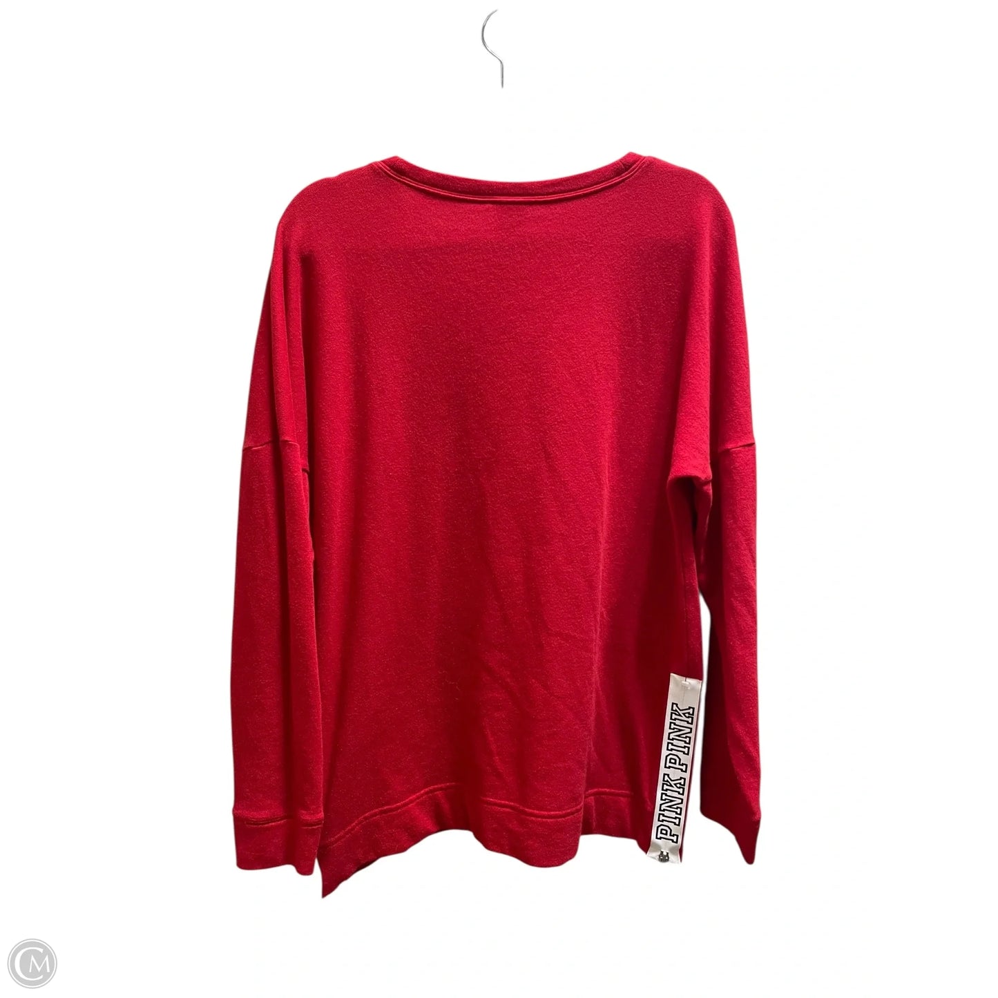 Sweatshirt Collar By Pink In Red, Size: S