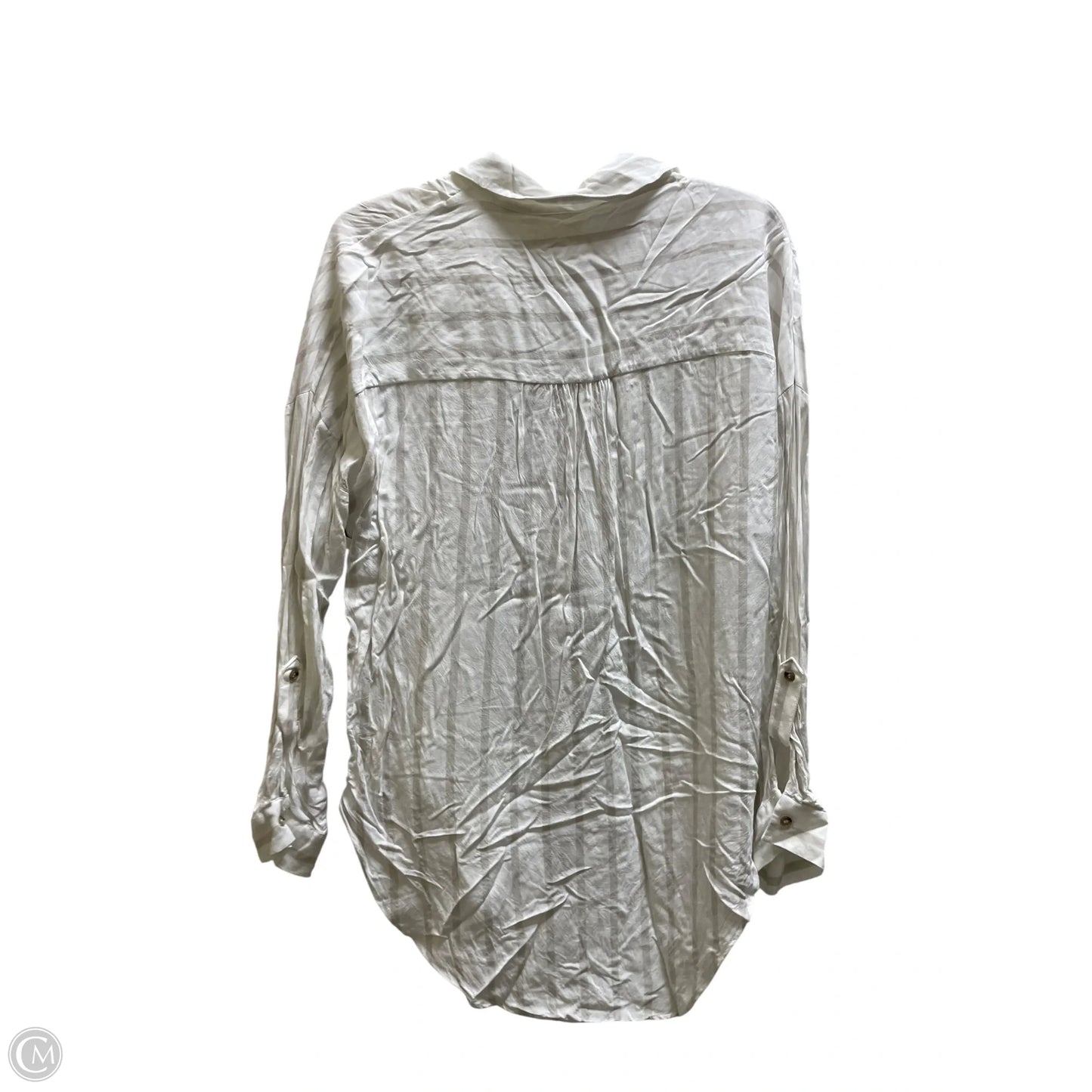 Top Long Sleeve By Maeve In Striped Pattern, Size: M