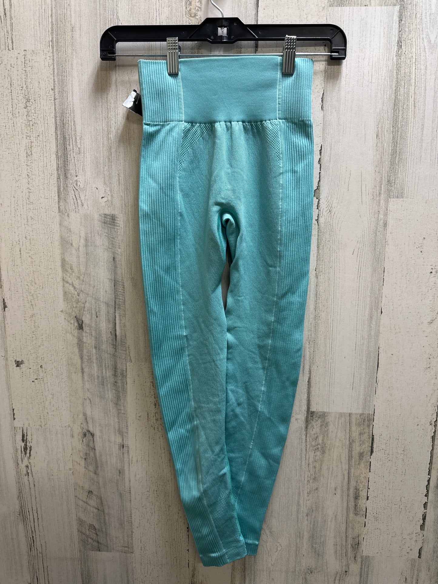 Blue Athletic Leggings Gym Shark, Size Xs