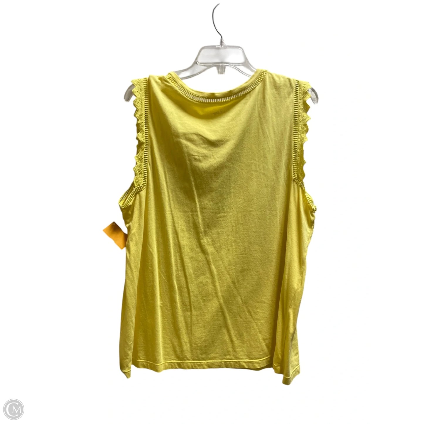 Top Sleeveless Designer By Lilly Pulitzer In Yellow, Size: Xl