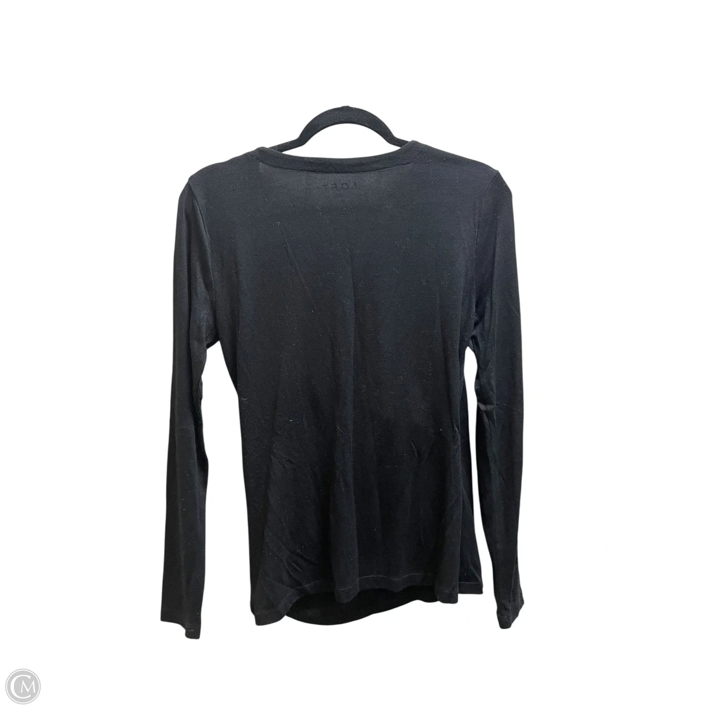 Top Long Sleeve By Loft In Black, Size: M