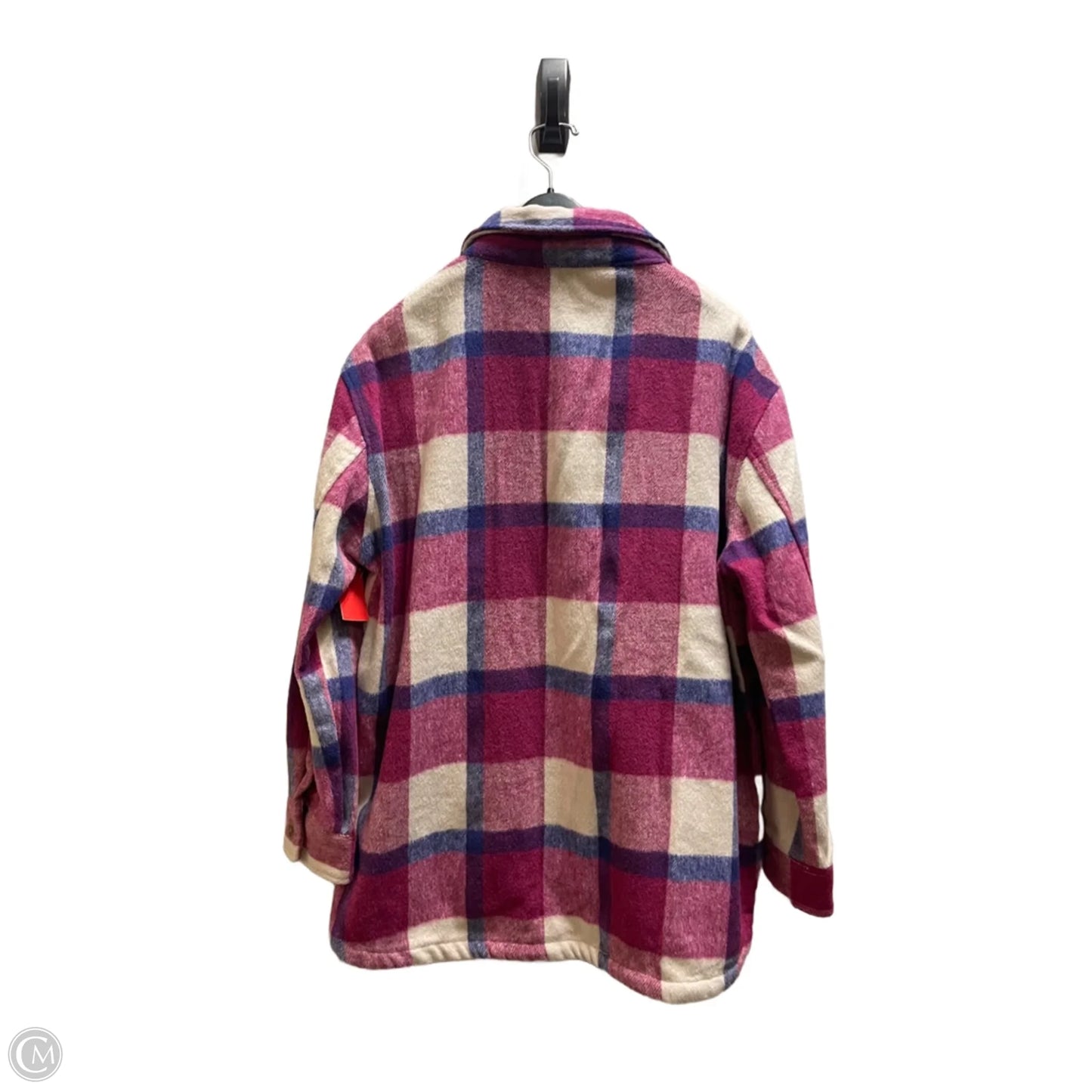 Jacket Fleece By Members Mark In Plaid Pattern, Size: M