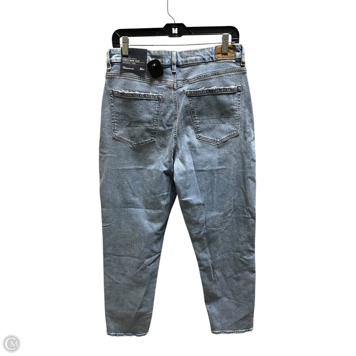 Jeans Straight By American Eagle In Blue Denim, Size: 10