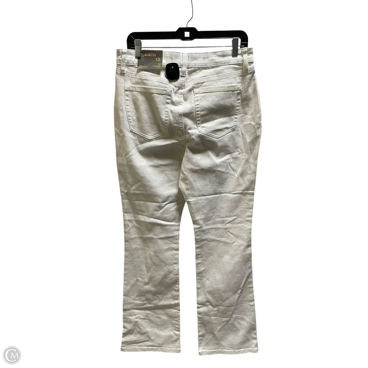 Jeans Wide Leg By Style And Company In White Denim, Size: 12
