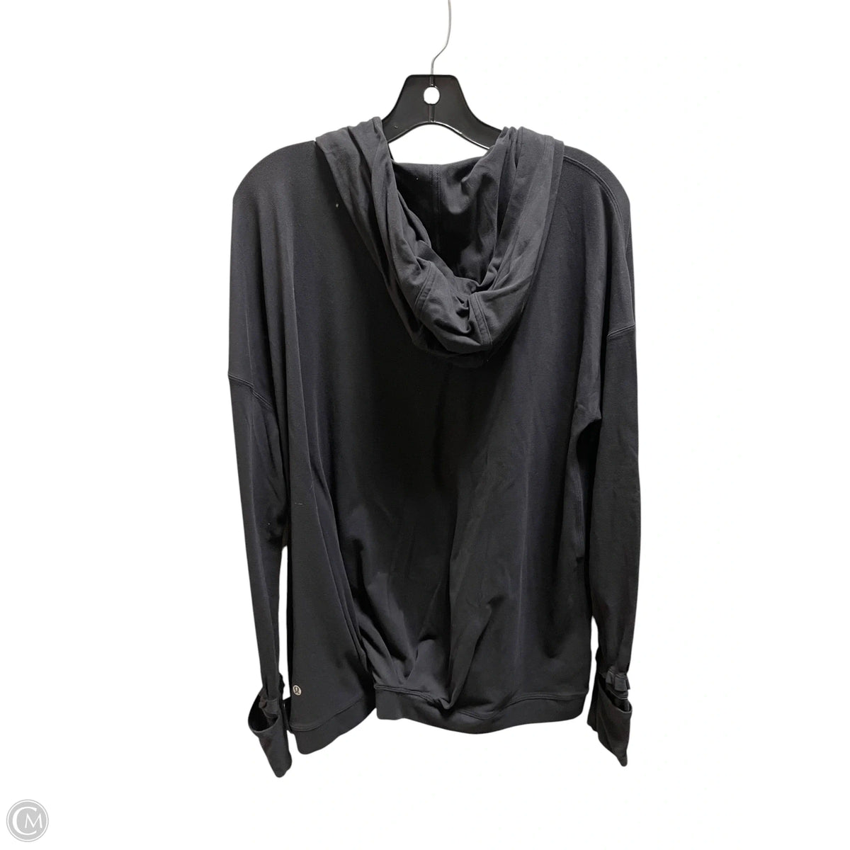 Athletic Top Long Sleeve Hoodie By Lululemon In Black, Size: 12