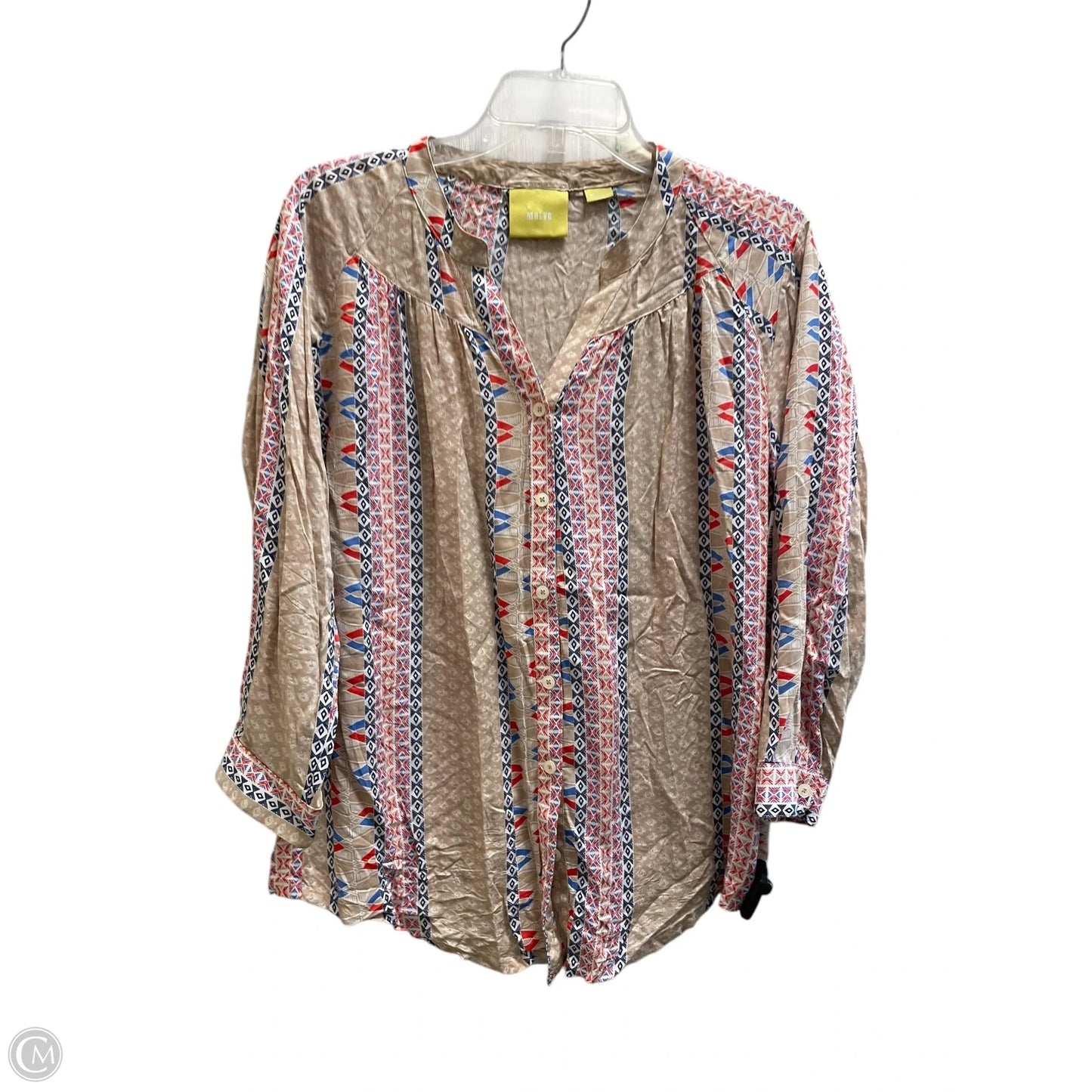 Top Long Sleeve By Maeve In Tan, Size: M