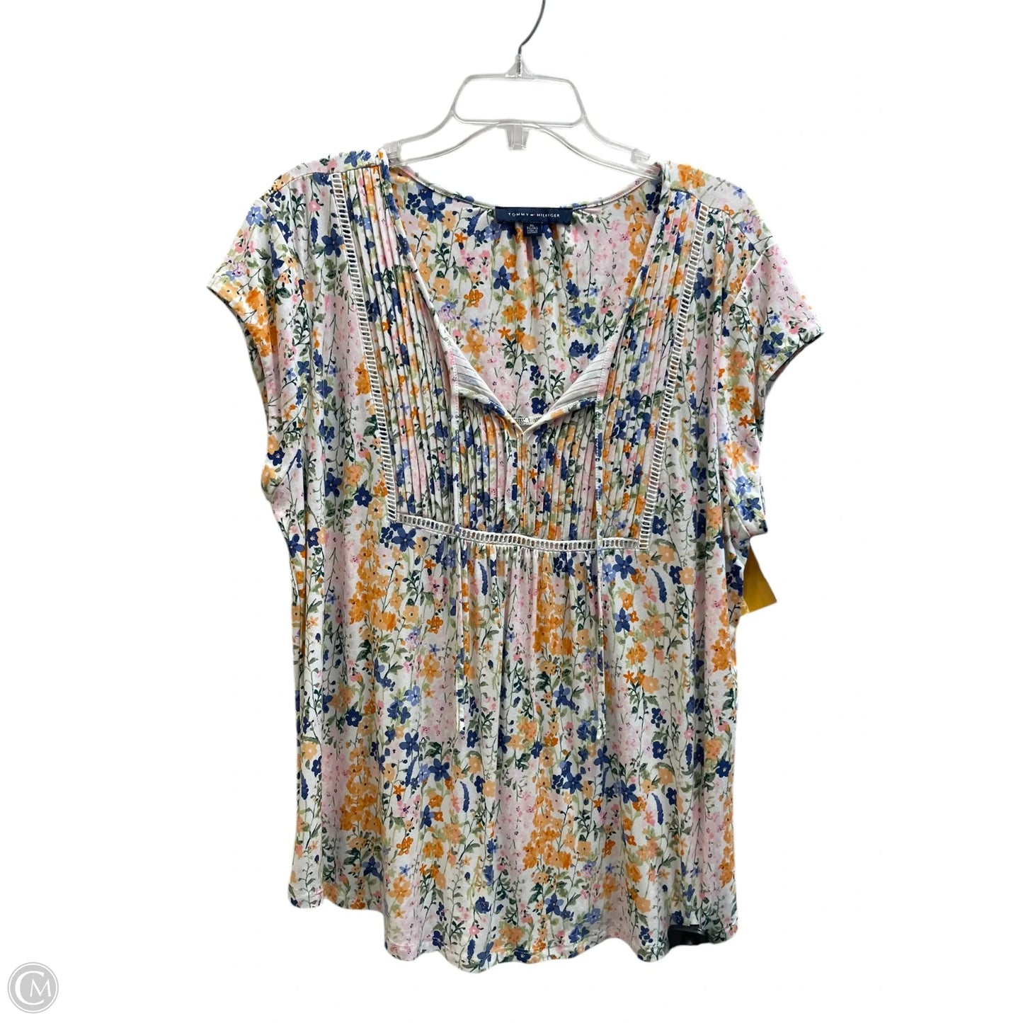 Top Sleeveless By Tommy Hilfiger In Floral Print, Size: Xl