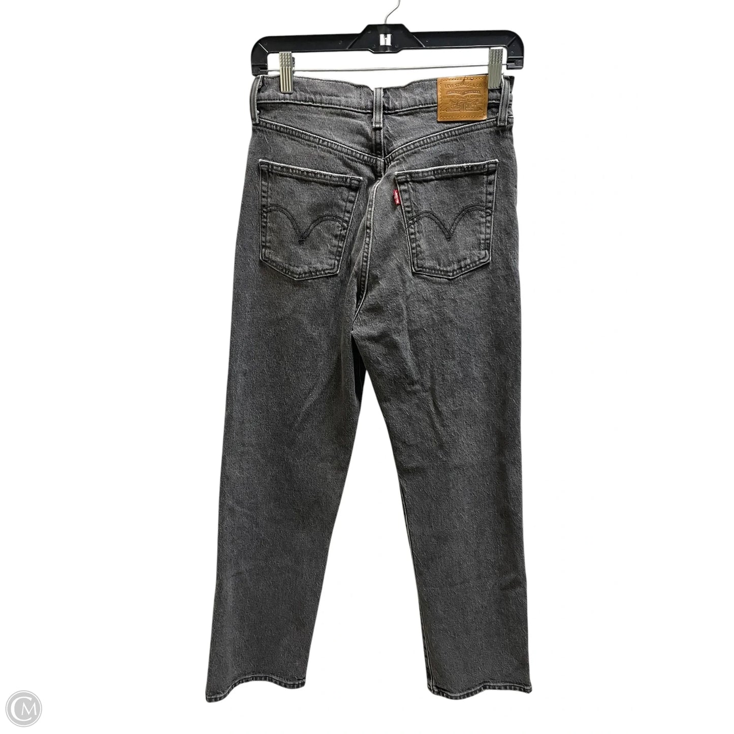 Jeans Straight By Levis In Black Denim, Size: 6