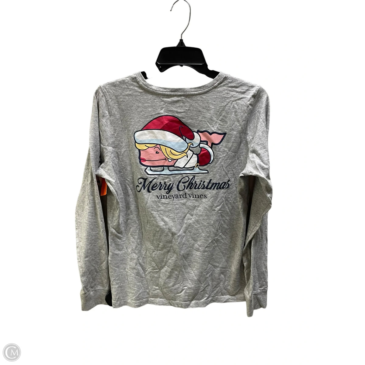 Top Long Sleeve By Vineyard Vines In Grey, Size: S
