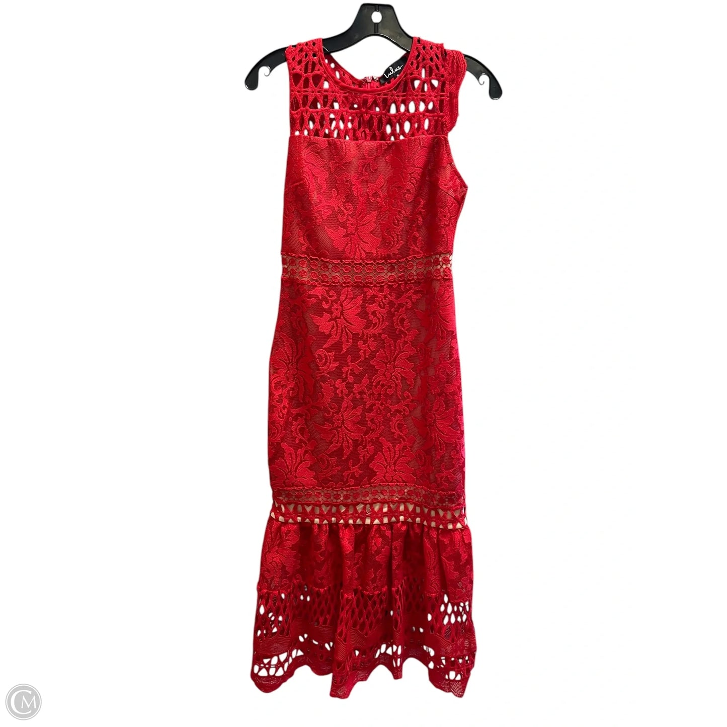 Dress Casual Midi By Lulus In Red, Size: S