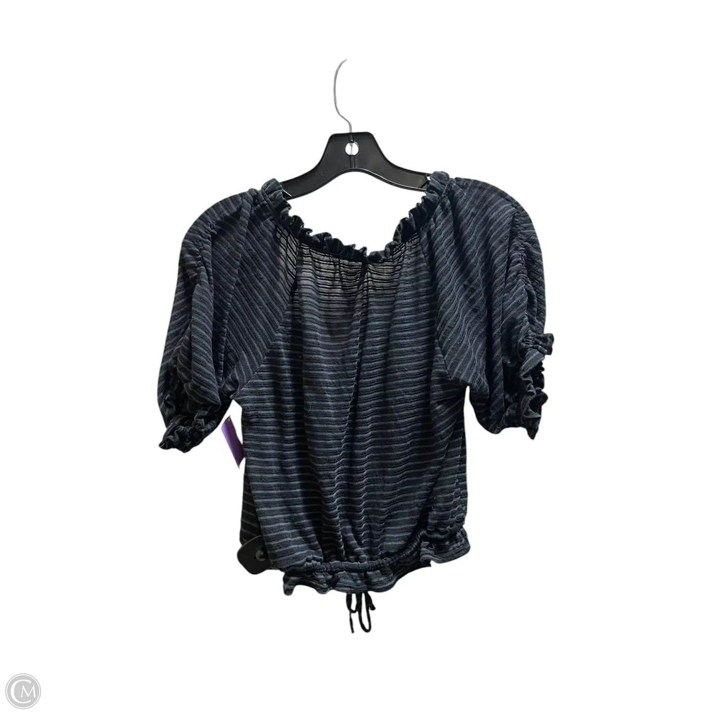 Top Short Sleeve By Free People In Striped Pattern, Size: S