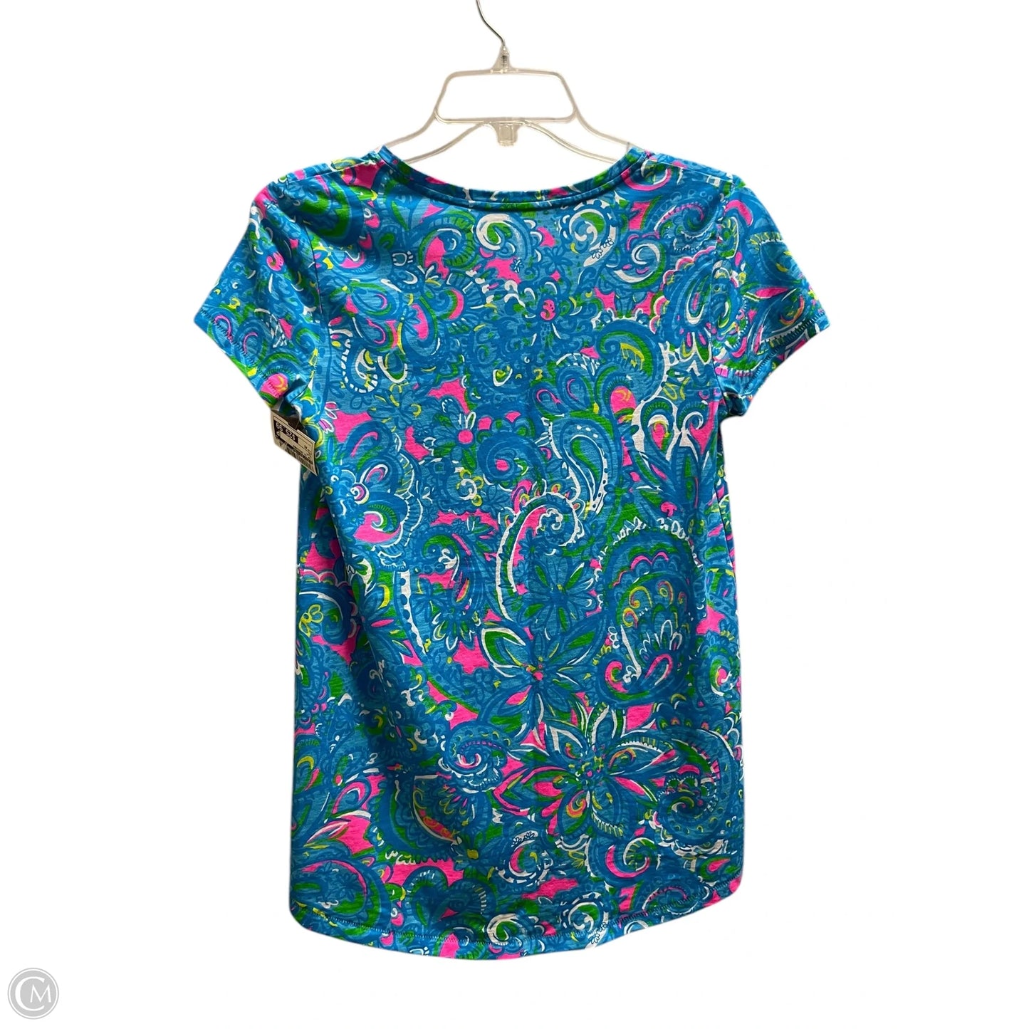 Top Short Sleeve Designer By Lilly Pulitzer In Blue, Size: Xs