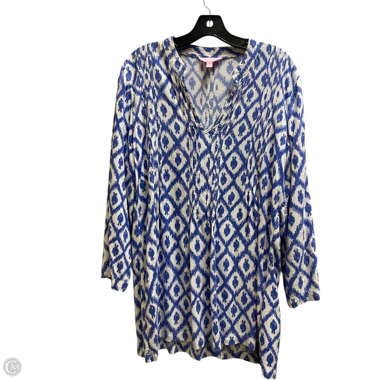 Top Long Sleeve Designer By Lilly Pulitzer In Blue, Size: L