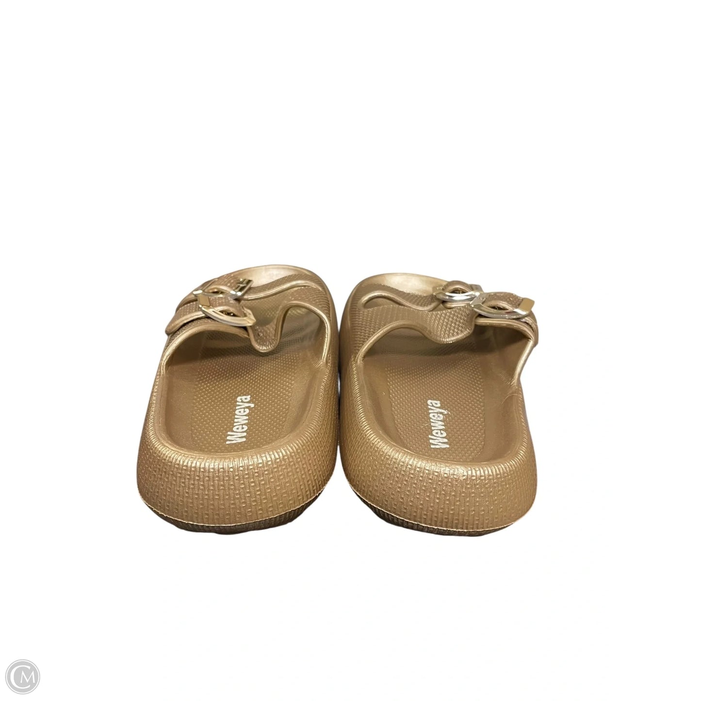 Sandals Flats By Clothes Mentor In Gold, Size: 7