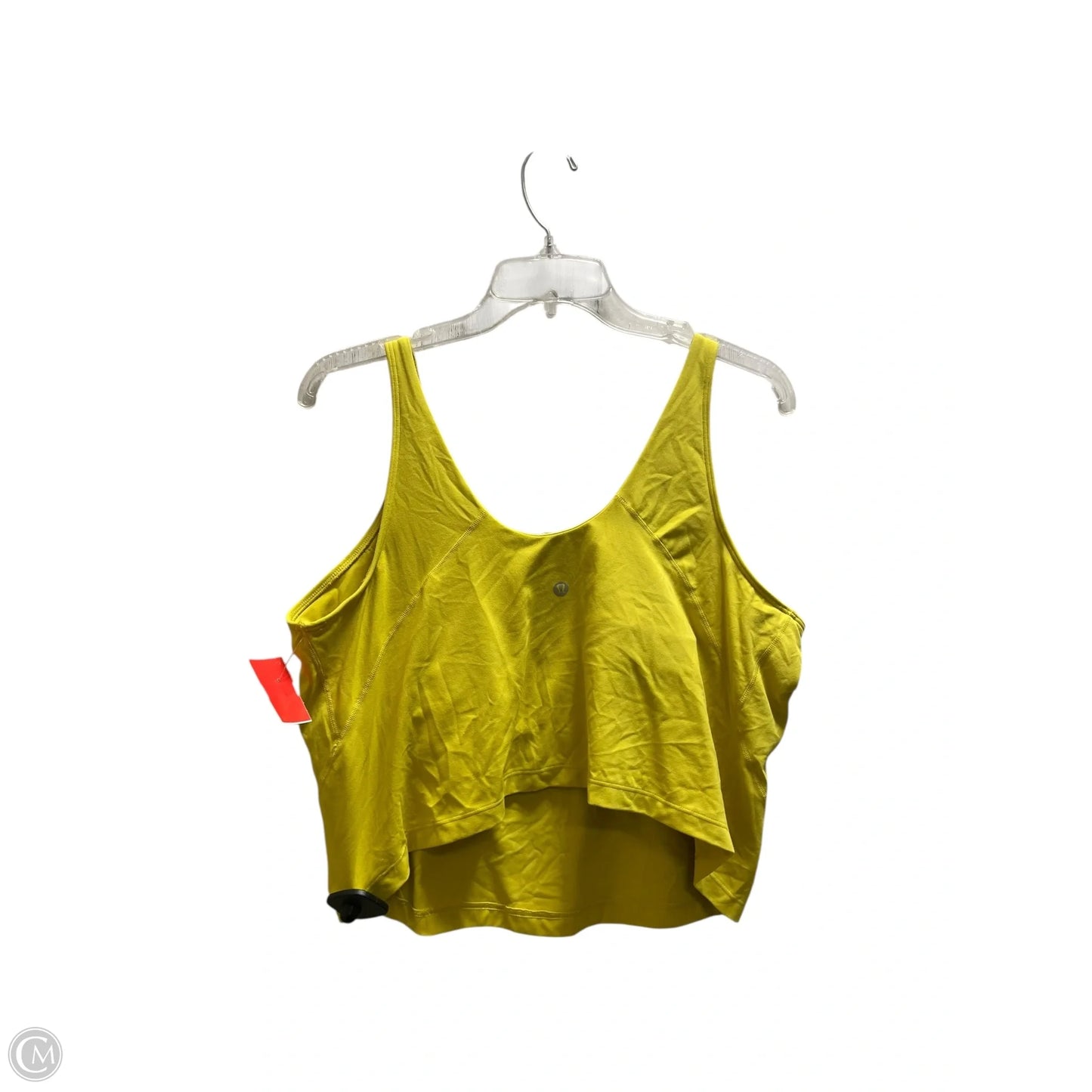 Athletic Tank Top By Lululemon In Yellow, Size: 20