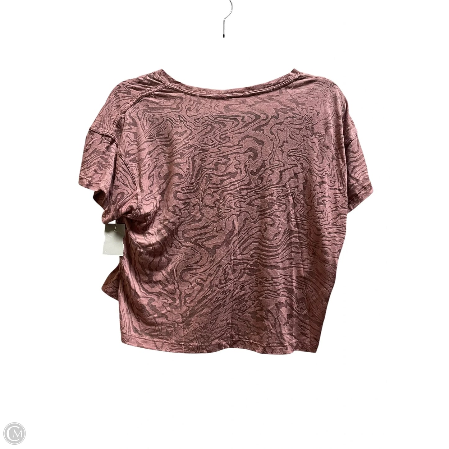 Athletic Top Short Sleeve By Lululemon In Pink, Size: S
