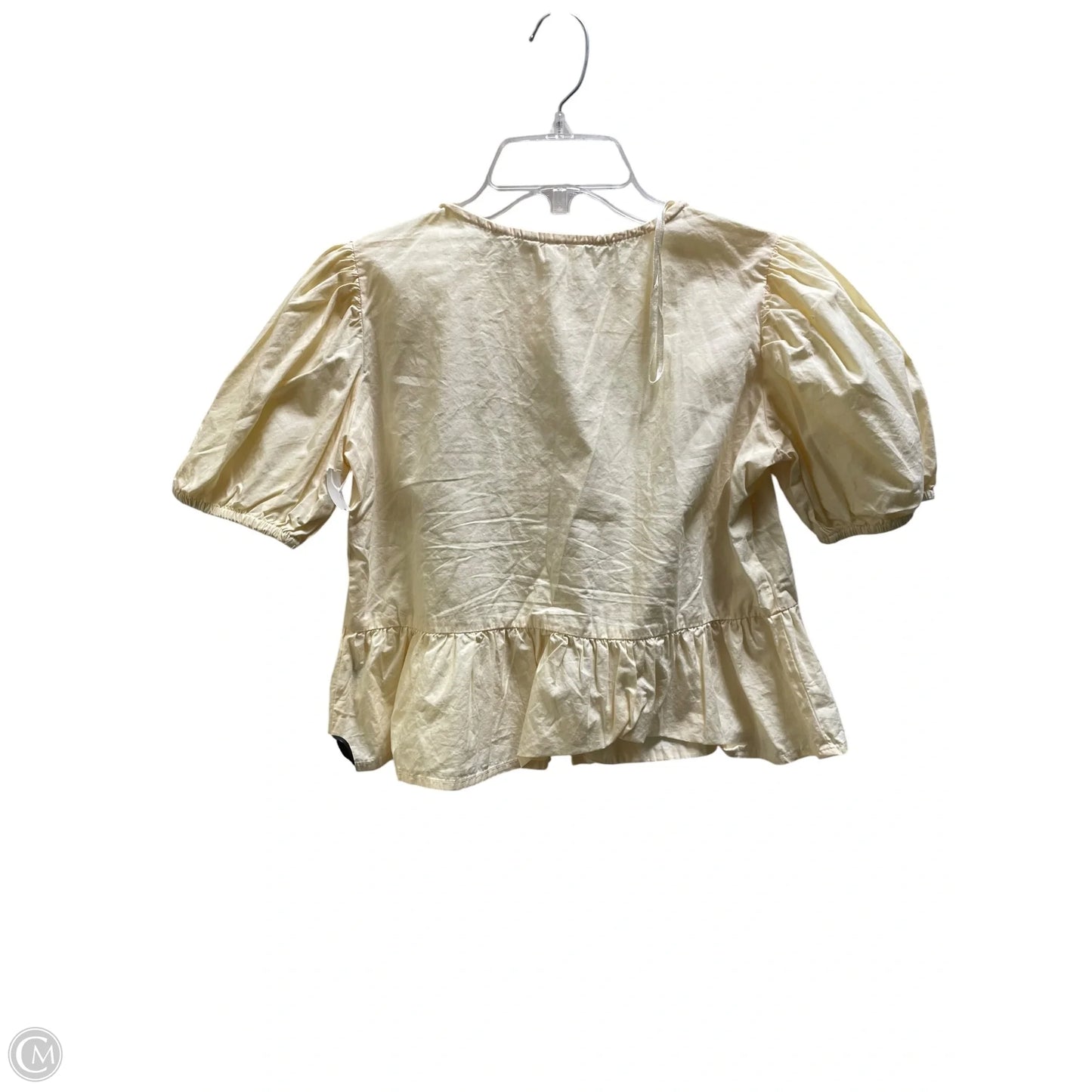Top Short Sleeve By Sim & Sam In Yellow, Size: Xs