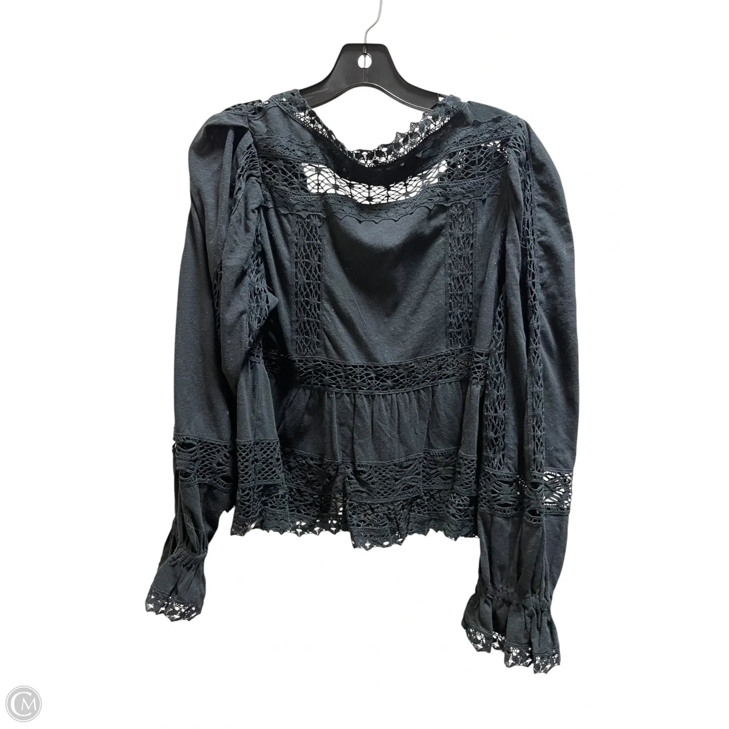 Top Long Sleeve By Free People In Black, Size: M