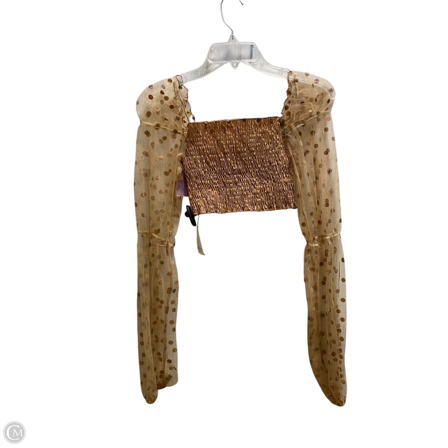 Top Long Sleeve By Clothes Mentor In Brown, Size: M