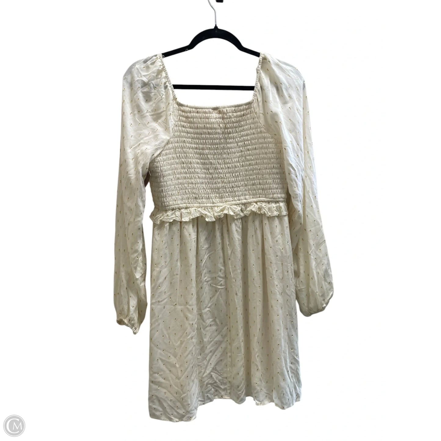 Dress Casual Short By Clothes Mentor In Cream, Size: 1x