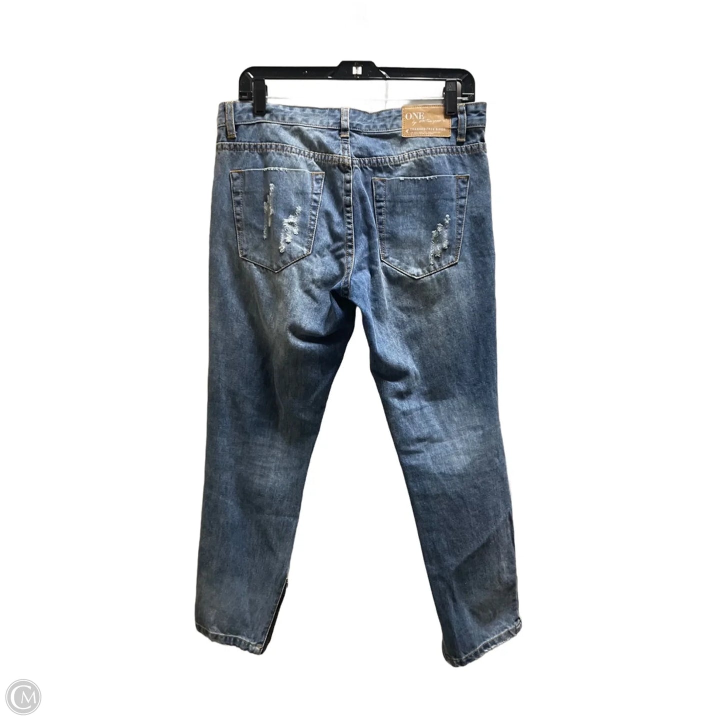 Jeans Straight By Free People In Blue Denim, Size: 6