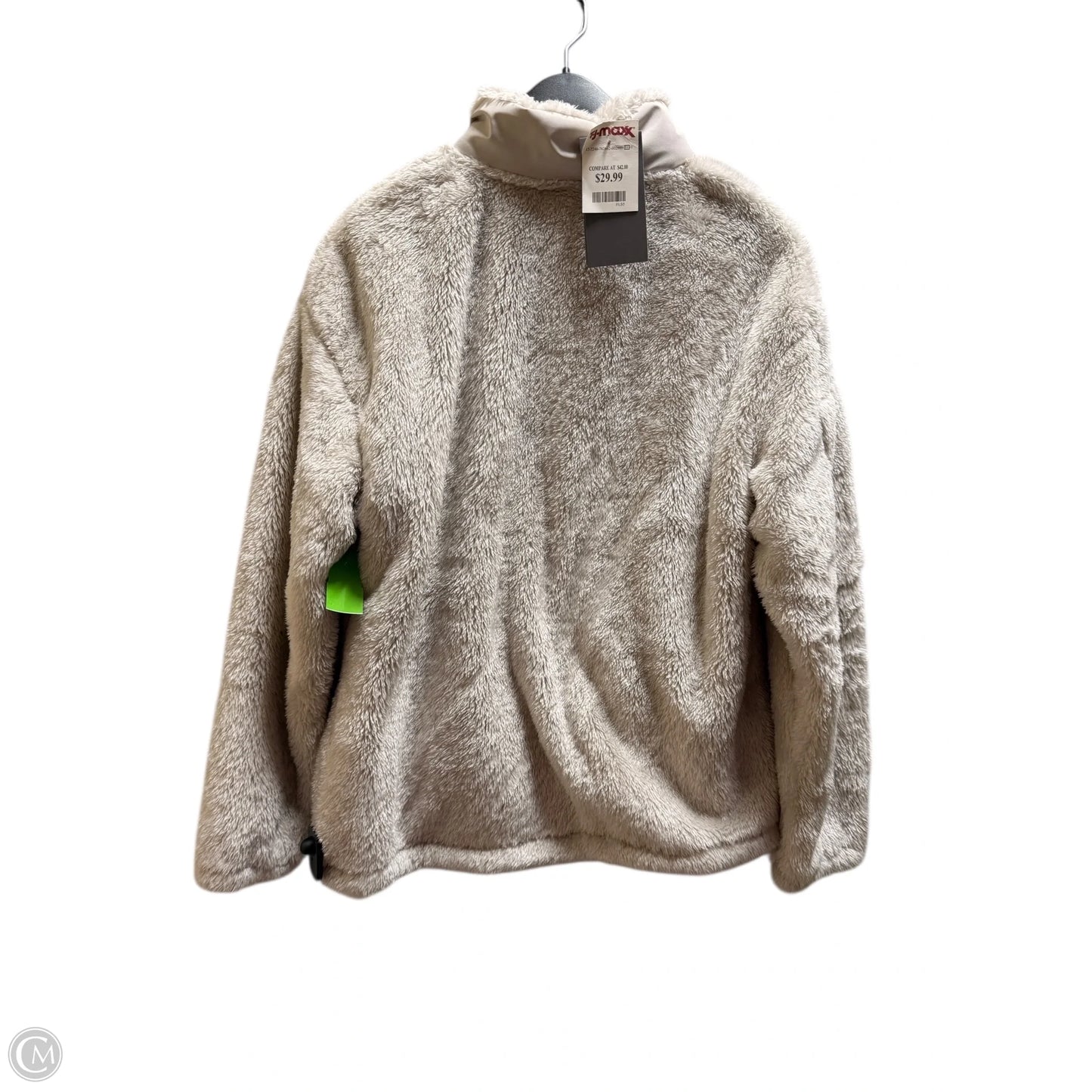 Jacket Faux Fur & Sherpa By New Balance In Grey, Size: M