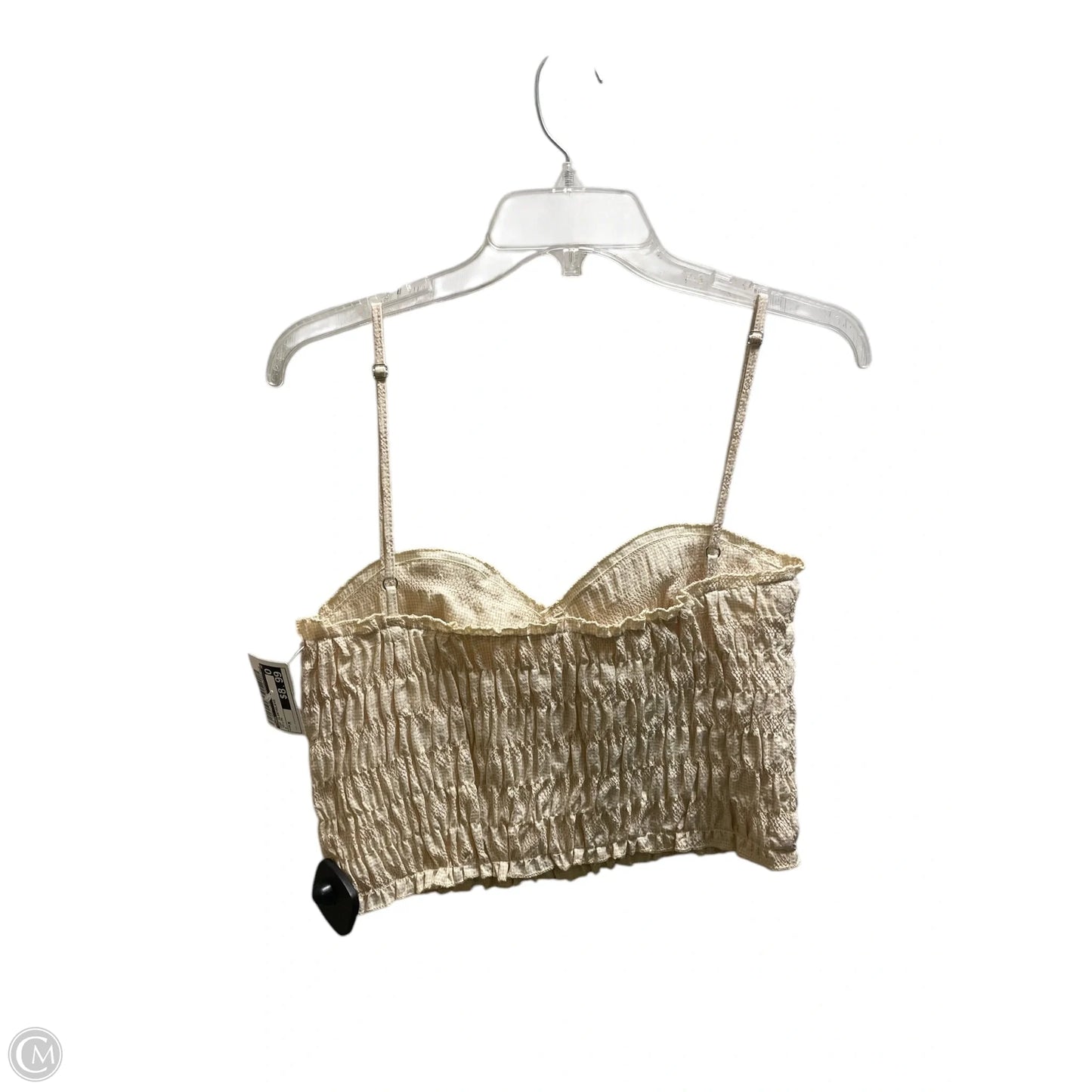 Top Sleeveless By Zara In Yellow, Size: M