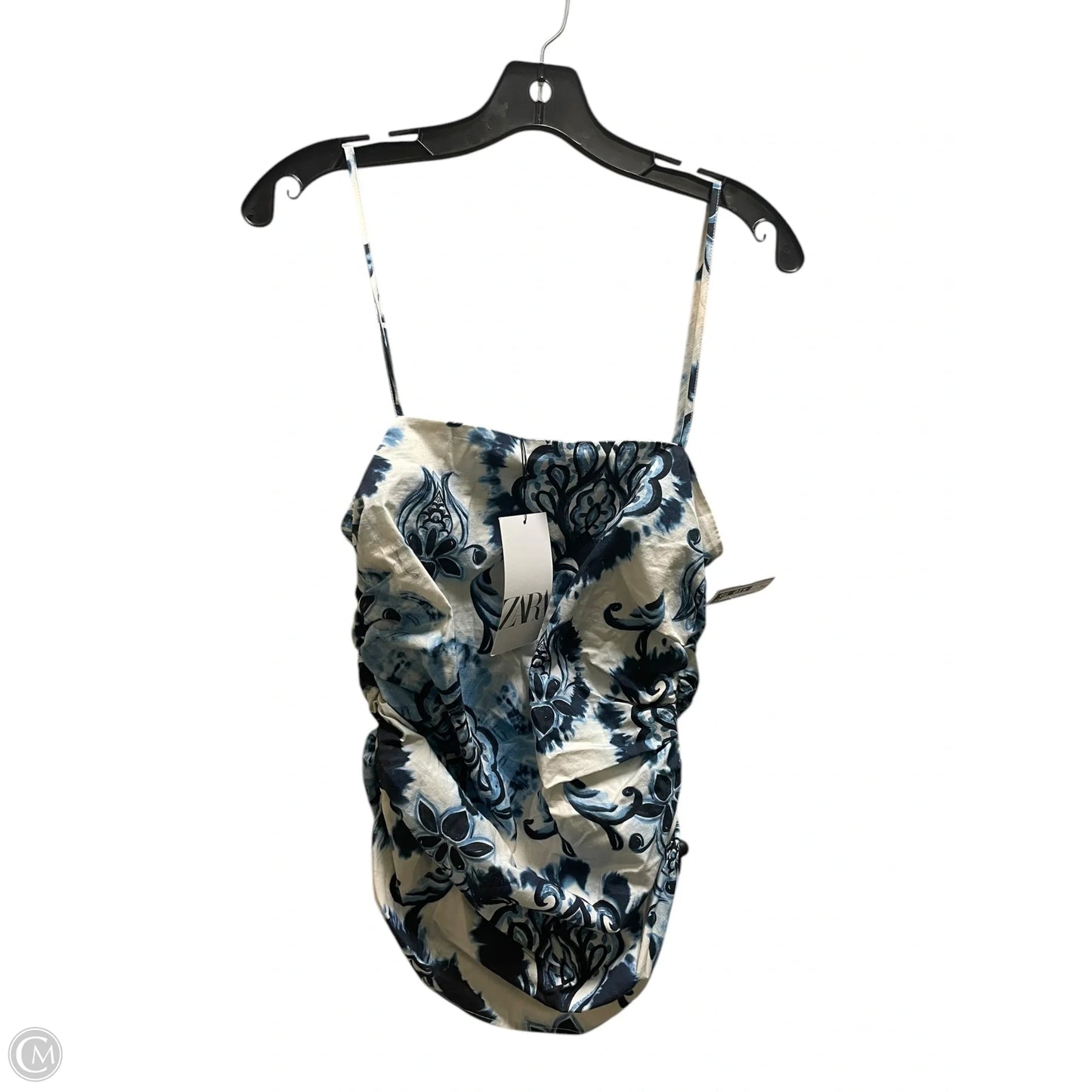 Top Sleeveless By Zara In Blue, Size: M