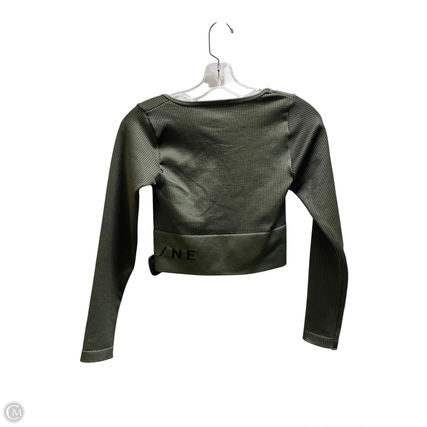 Athletic Top Long Sleeve Collar By Aerie In Green, Size: M