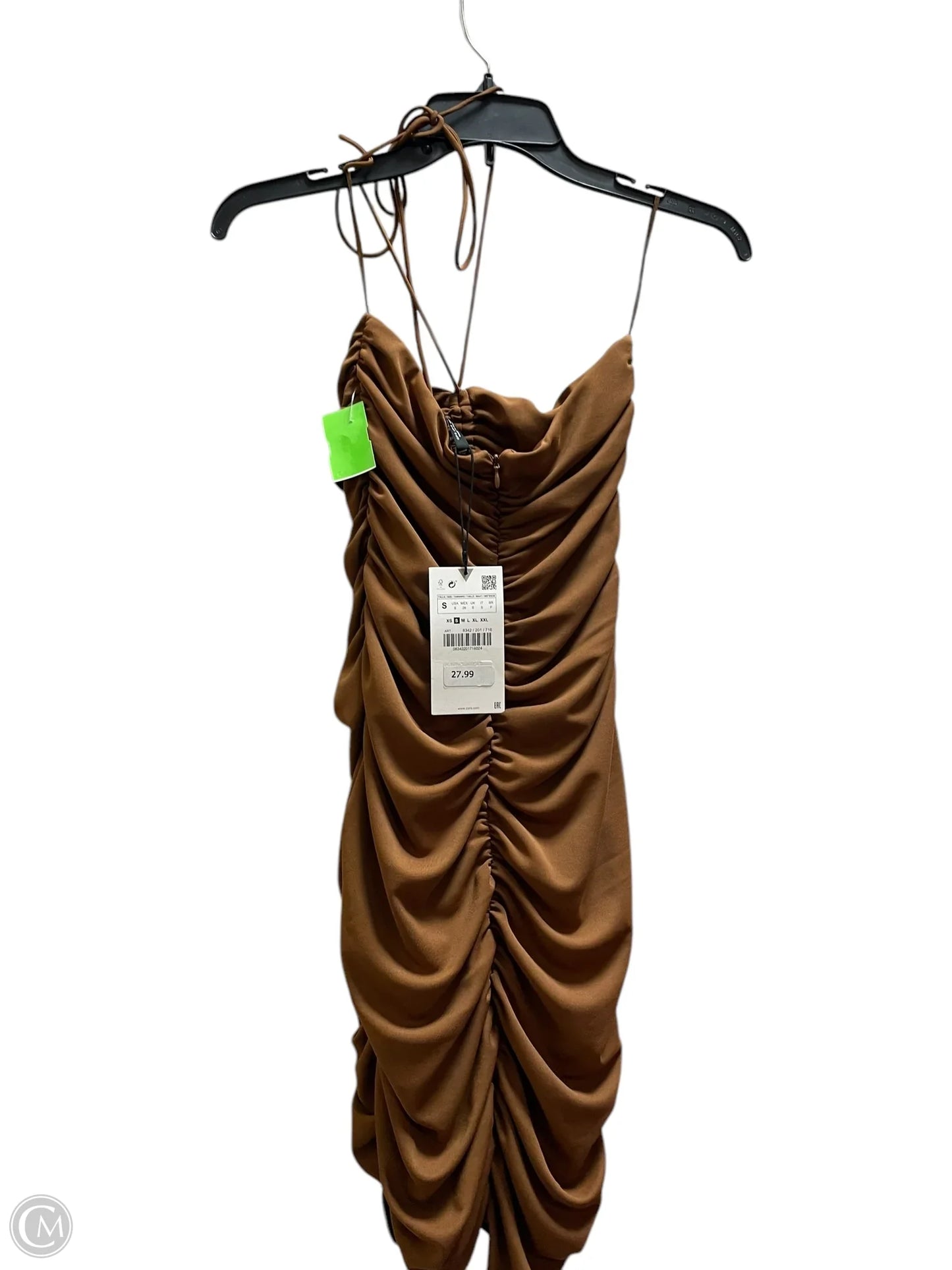 Dress Party Short By Zara In Brown, Size: S