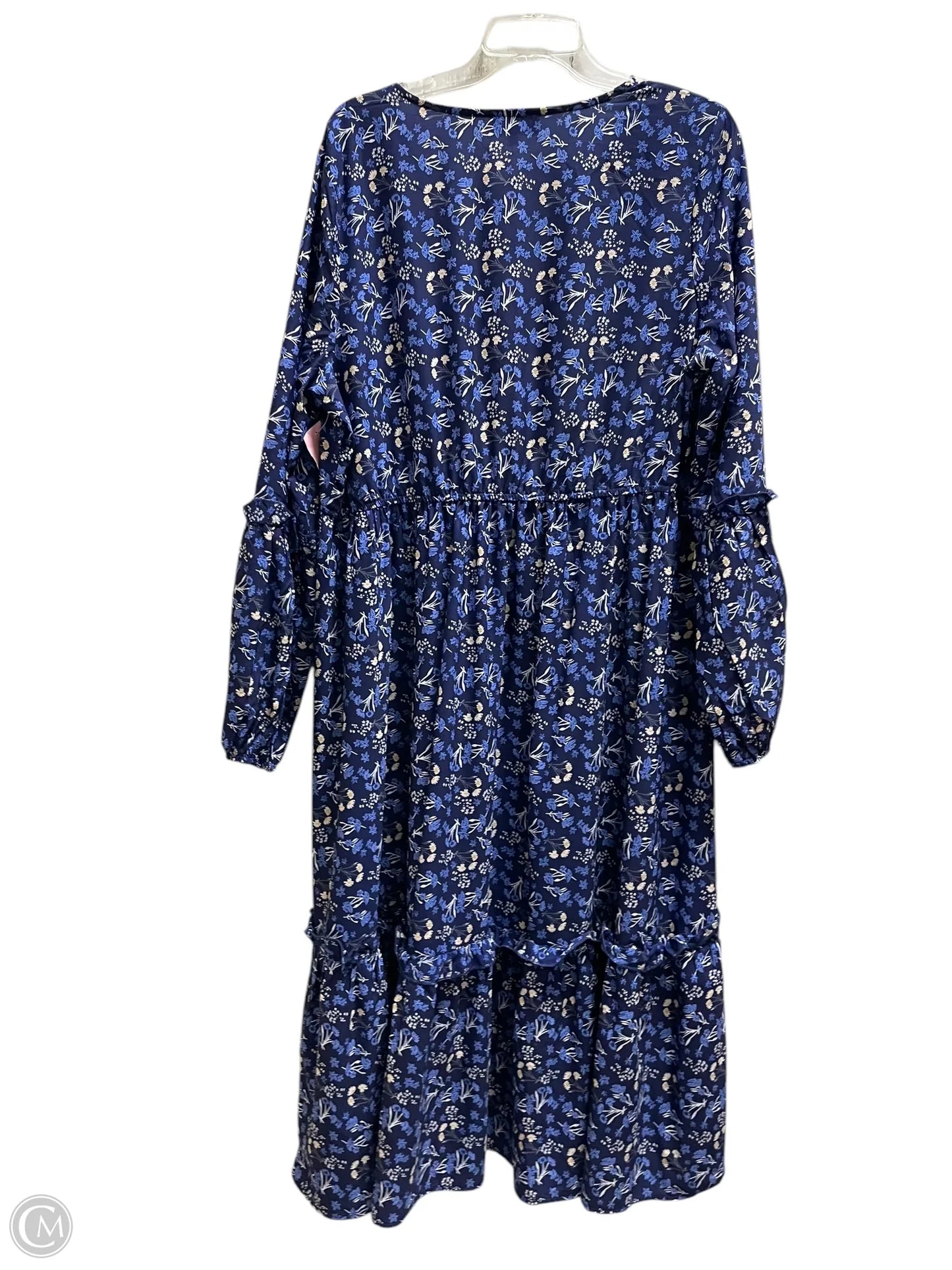 Dress Casual Maxi By Clothes Mentor In Blue, Size: 1x