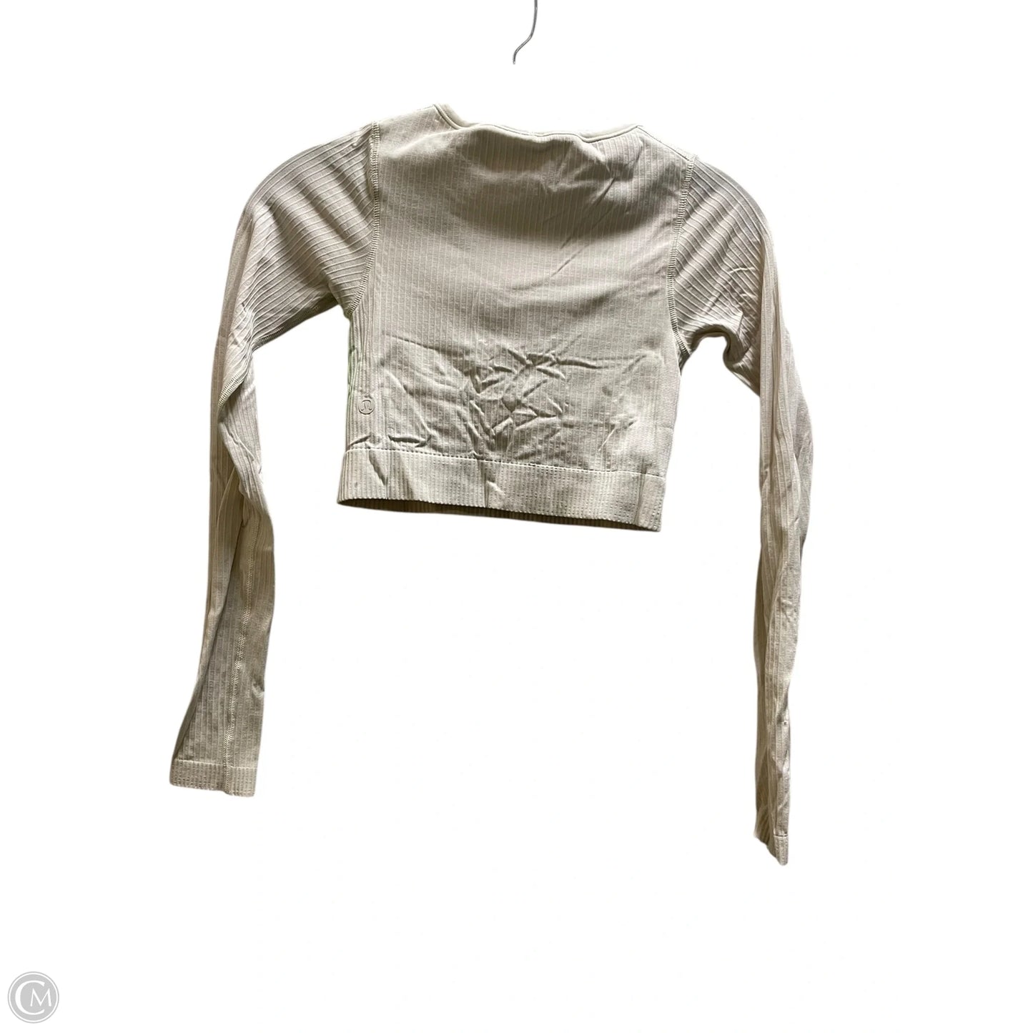 Athletic Top Long Sleeve Crewneck By Lululemon In Cream, Size: S