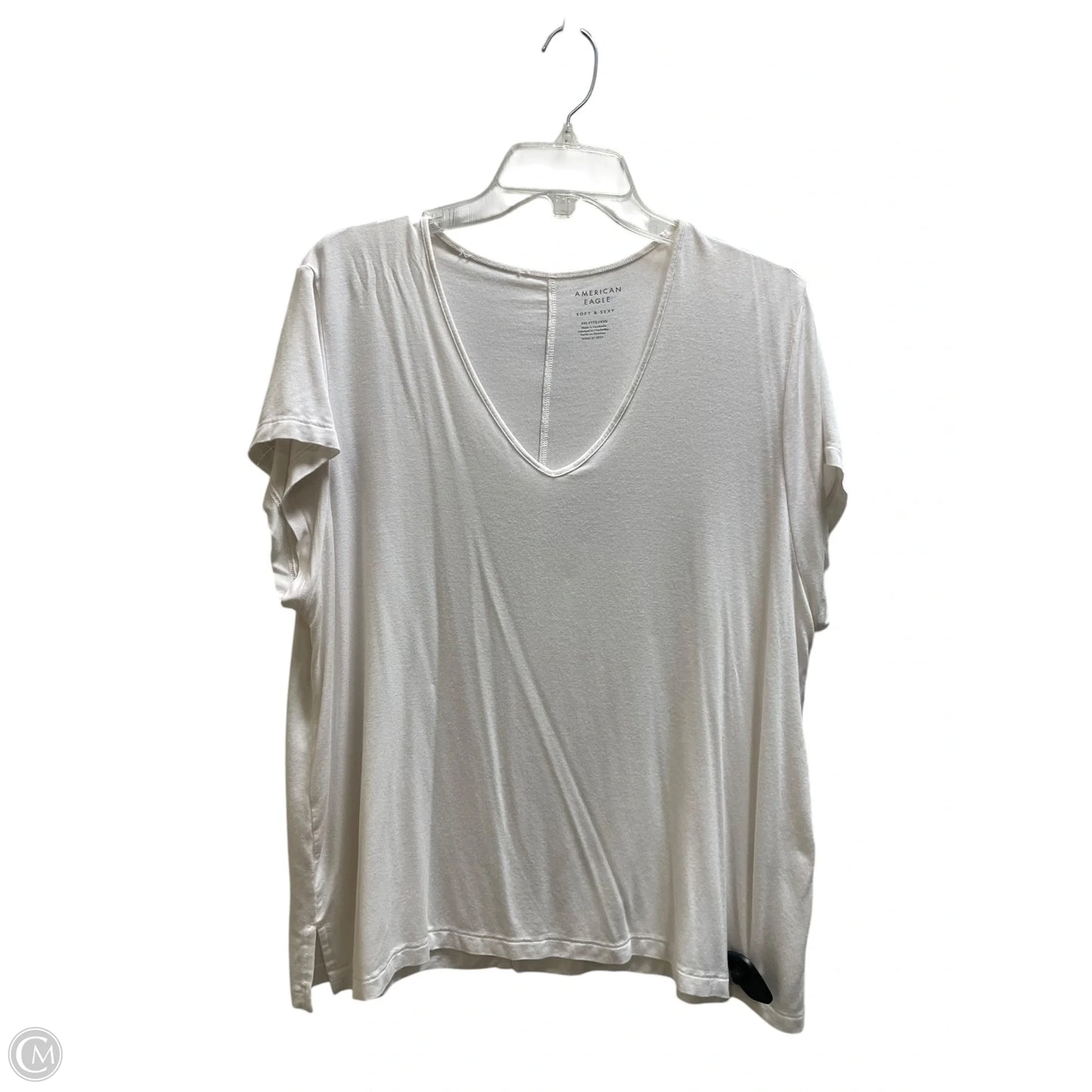 Top Short Sleeve By American Eagle In Pink, Size: Xxl