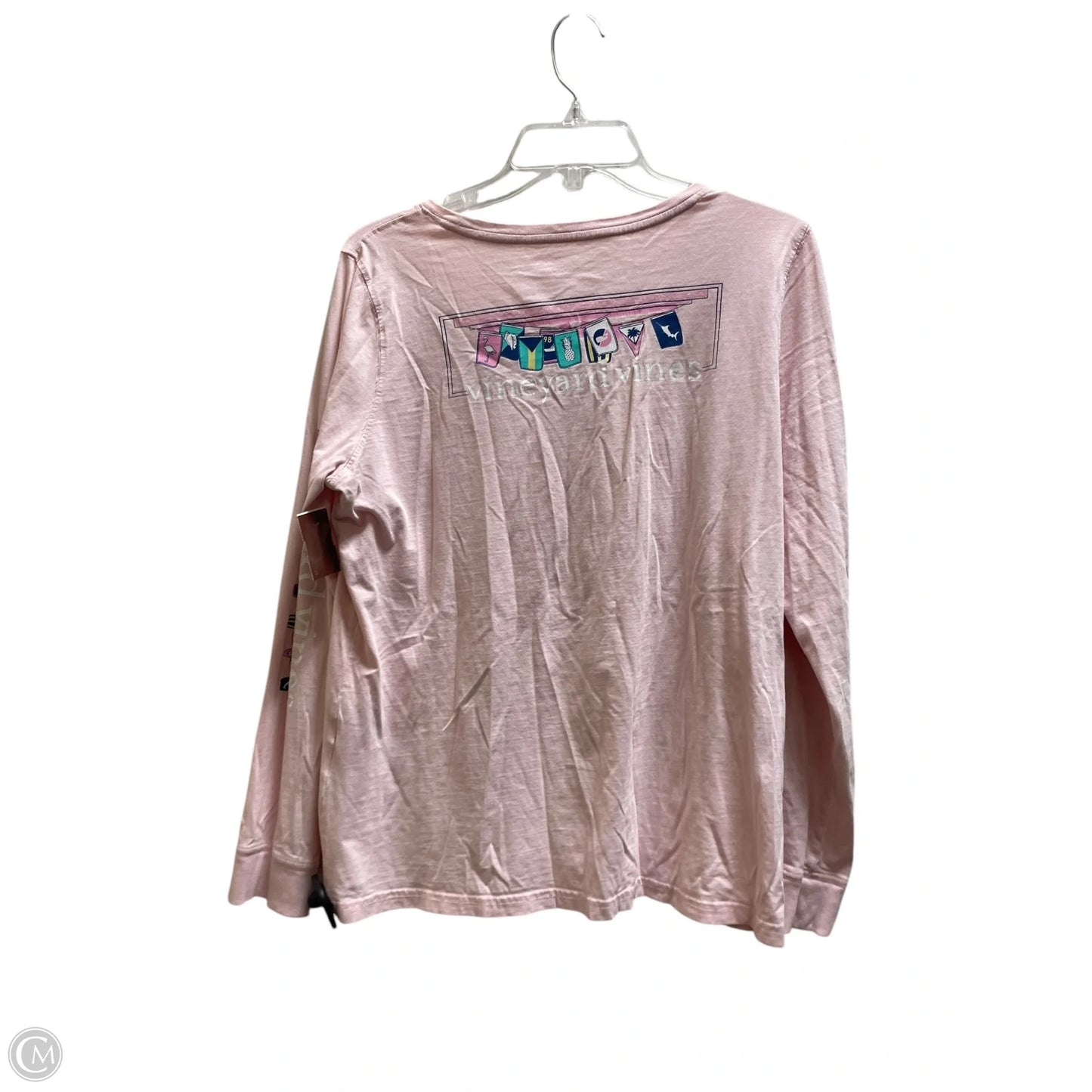 Top Long Sleeve By Vineyard Vines In Pink, Size: L