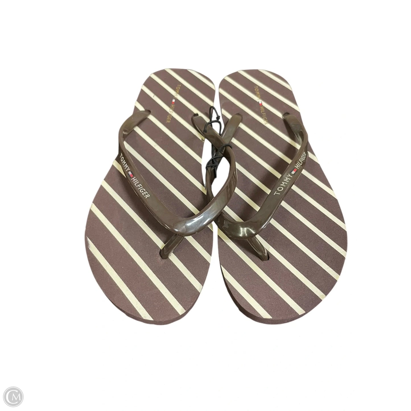 Sandals Flip Flops By Tommy Hilfiger In Brown, Size: 7