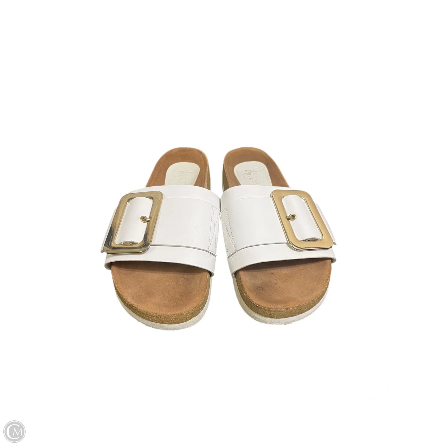Sandals Flats By Clothes Mentor In White, Size: 8.5