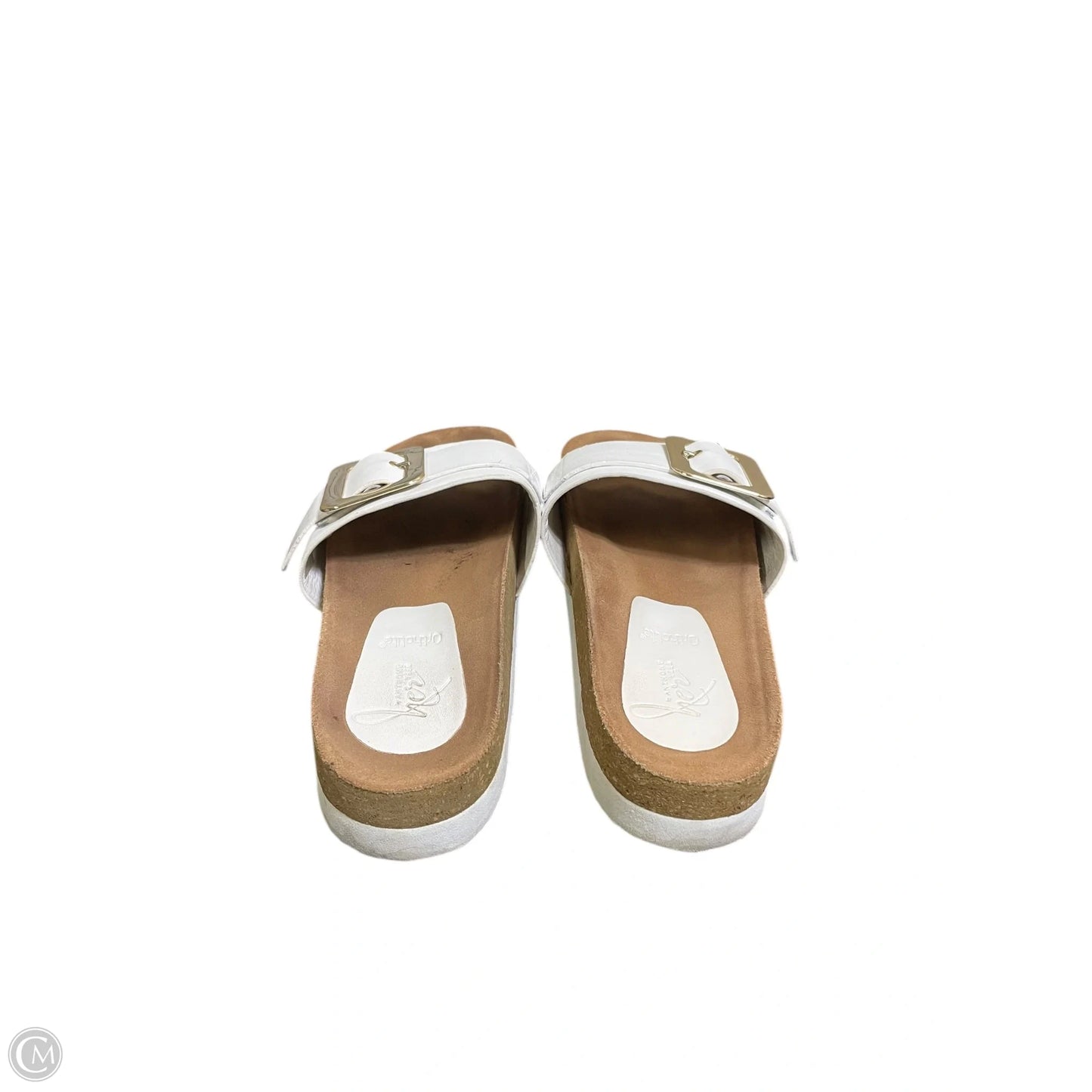 Sandals Flats By Clothes Mentor In White, Size: 8.5
