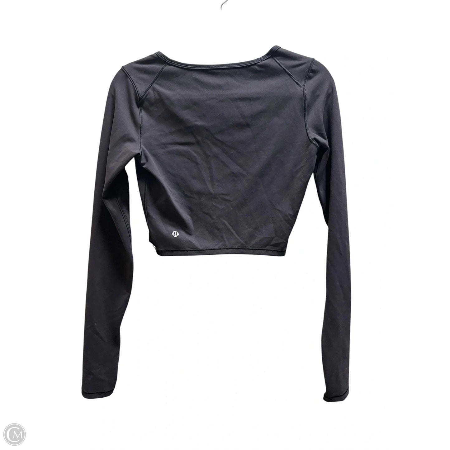Athletic Top Long Sleeve Collar By Lululemon In Black, Size: 6