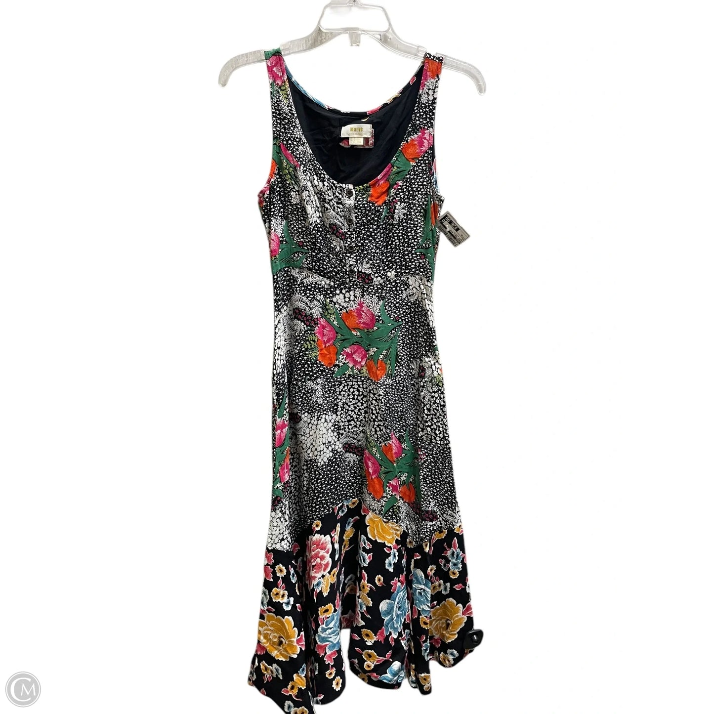 Dress Party Midi By Maeve In Black & White, Size: Xs